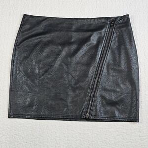 Parisian Collection Handcrafted with Love Faux Leather Mini Skirt